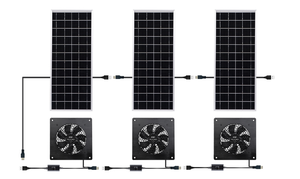 Ventilateur solaire Triple 120mm 12V DC IP55 ventilateur de hangar de poulet de serre à flux axial - Product Image 6