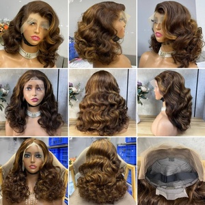 Perruque en cheveux humains bouclés rebondissants à 250 % de densité, perruque frontale en dentelle HD transparente 13x4, couleur naturelle, pour femmes - Product Image 5
