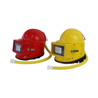 Casque de sablage industriel avec respirateur à air comprimé intégré et collier intérieur amovible pour un confort optimal