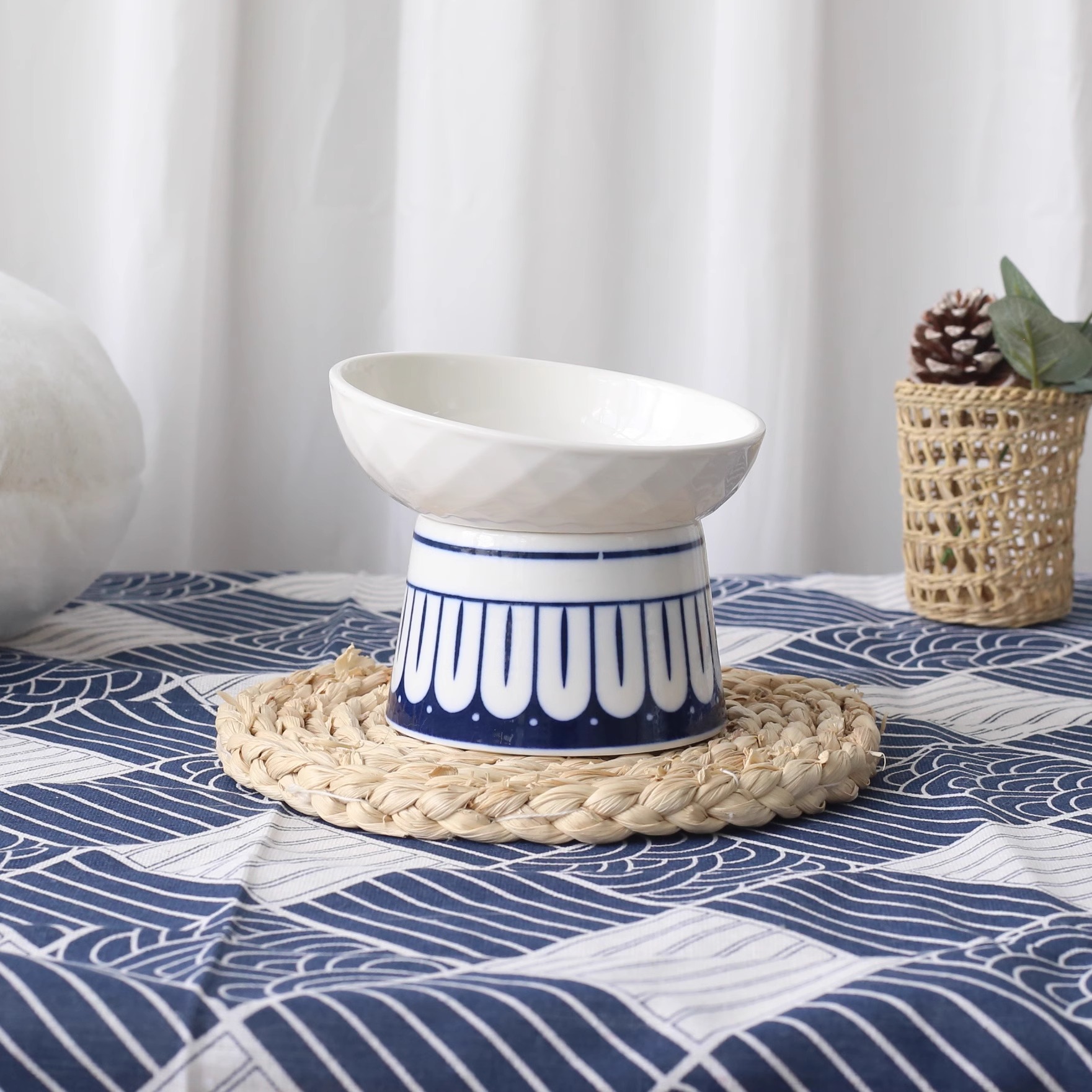 Boca inclinada a rayas