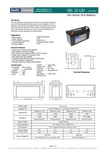 GEL12-120ドライセルソーラーバッテリー<span class=keywords><strong>12v</strong></span> <span class=keywords><strong>120ah</strong></span>無料メンテナンスソーラー鉛酸ジェルバッテリープロモーション用 - Product Image 3