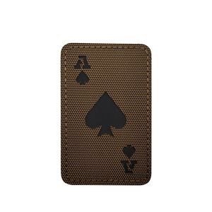 Lichtgevende Speelkaarten Schoppen Aas Tactische Morele Patch Met Haak Lus Sluiting Aan De Achterkant - Product Image 5