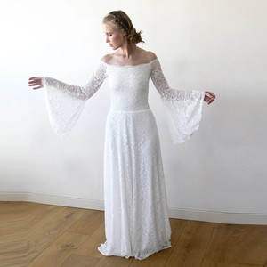 Abito con spalle scoperte e maniche a campana # 1201 - Product Image 4