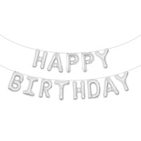Ensemble de ballons en aluminium de 16 pouces de style américain avec inscription Joyeux Anniversaire, décoration de fête d'anniversaire, ballons en film d'aluminium, vente en gros