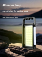 Lampe de travail LED magnétique avec batterie rechargeable, lampe torche haute luminosité pour mécaniciens et ateliers de réparation automobile