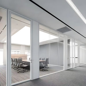 Nhôm kính đương đại vách ngăn văn phòng chống cháy hấp thụ âm thanh dễ dàng lắp đặt-Vách ngăn phòng văn phòng thương mại - Product Image 6
