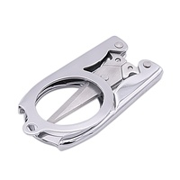 Ciseaux pliants en acier inoxydable OT019 Powerlift, 10 cm, compacts, pour la maison, la pêche, les voyages, multi-outils, bord lisse, bricolage