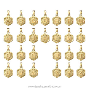 Oro all'ingrosso ha placcato hexagon geometrica alfabeto iniziale nome personalizzato <span class=keywords><strong>lettera</strong></span> <span class=keywords><strong>C</strong></span> <span class=keywords><strong>collana</strong></span> A-Z lettere gioielli - Product Image 6