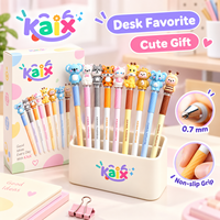 KAIX 0,7mm Radierbare Gelschreiber Soft-Touch Gelstift Niedlicher Cartoon Hochwertiger 0,7mm Schüler-Gelstift Blaue Tinte für die Schule