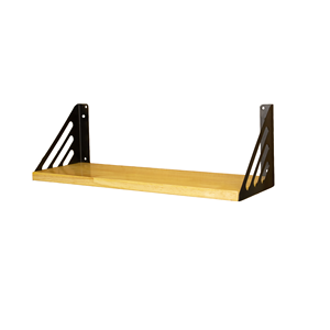 Étagère murale en bois noire élégante et décorative pour salon, chambre, salle de bain et bureau - Product Image 1