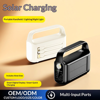 Nuevo Banco de Energía Solar de Carga Rápida de 22.5W y 20000mAh, Cargador Portátil con 3 Cables Integrados y LED para Emergencias y Campamentos al Aire Libre