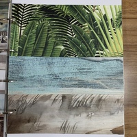 Impression personnalisée Paysage naturel Feuilles vertes Fleur Floral Tropical Papier peint mural 3D