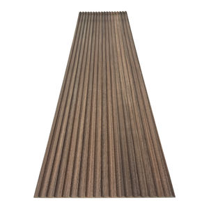 แผ่นไม้ตกแต่งภายในแบบยืดหยุ่น แผ่น MDF ลายร่อง  วีเนียร์ไม้วอลนัท/โอ๊ค - Product Image 6