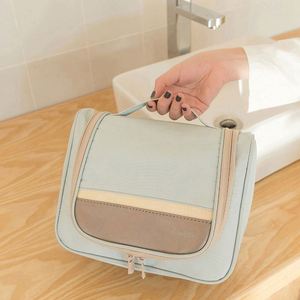 Travel Portable Oxford Cloth Beauty Cosmetic Case Hanging Makeup Toiletry Bag With <b>Hook</b> - Product Image 2
