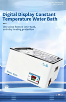 Electric Heating Digital Constant Temperature Water Bath Laboratory Magnetic Stirrer Timer Function 1C Accuracy Single Six
