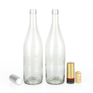 750ml pour bouteille de vin rouge bordeaux bordeaux avec logo personnalisé <span class=keywords><strong>en</strong></span> liège finition givrée manchon <span class=keywords><strong>en</strong></span> verre silex pour marque et emballage - Product Image 3