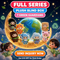Niedliche Guardian Green Project Plüschpuppe Blind Box Schreibtischdekoration Sammlerstück PVC-Gesicht Plüschtier Wohndekor Geschenk