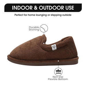 Kadınlar için rahat ev ayakkabıları rahat bellek köpük klasik sert banyo havlusu üst kapalı açık terlik üzerinde kayma - Product Image 3