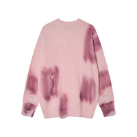 Automne hiver Longji vêtements Style américain lettre Jacquard tricoté pull avec trous paresseux coupe ample