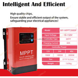 <span class=keywords><strong>Contrôleur</strong></span> de charge <span class=keywords><strong>solaire</strong></span> MPPT 60A le plus vendu avec écran LCD, entrée PV MAX 150V pour systèmes solaires hors réseau 12V 24V 48V - Product Image 4
