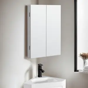 18" Bathroom Medicine Cabinet With Mirror Wall Mount Bathroom Mirror Cabinet Hanging Corner Medicine Cabinet