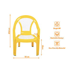 Chaise de jardin pivotante en plastique PP, design moderne, empilable, imperméable, légère, durable, écologique, pour l'extérieur - Product Image 2