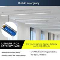 Luminaires linéaires LED anti-éblouissement en aluminium à haut rendement direct et indirect IP44