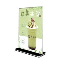 Support de menu en acrylique transparent de qualité supérieure A4/A5/A6, style moderne du milieu du siècle, poli, pour affichage de cartes de table sur bureau