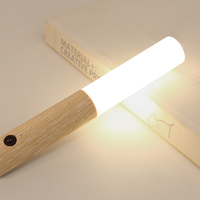 Lampe murale intelligente en bois magnétique sans fil rechargeable par USB avec détecteur de mouvement Lampes de table