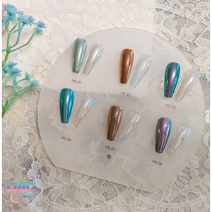 Polvo de Aurora para Uñas LIBO de Alta Calidad, Súper Brillante, Efecto Cromo Espejo, Luz de Luna, Polvo Fino de Aurora - Product Image 1