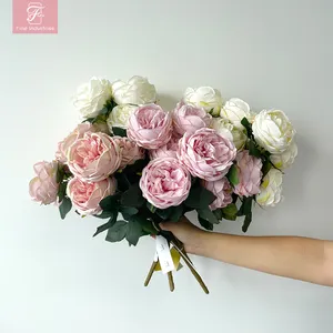 7 Têtes Real Touch Unique Tige <span class=keywords><strong>Rose</strong></span> Fleurs Multi Couleur Artificielle Fleurs En Vrac Pour La Décoration Intérieure - Product Image 1