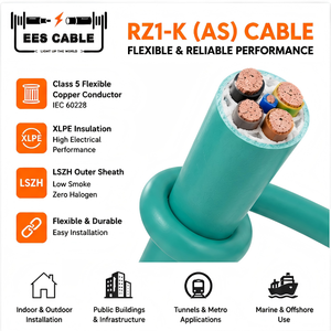 <span class=keywords><strong>Cable</strong></span> <span class=keywords><strong>RZ1</strong></span>-<span class=keywords><strong>K</strong></span>(<span class=keywords><strong>AS</strong></span>) CU XLPE LSZH 3+1 núcleos 3x120+70mm² Flexible Retardante de Llama CU XLPE LSZH N2XY Sin Halógenos para Control de Energía EESCABLE - Product Image 1