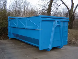 Large Capacity Stackable Hook Lift Recycling Roll Off Bins Truck Scrap Containers For Waste Treatment Machinery Transport