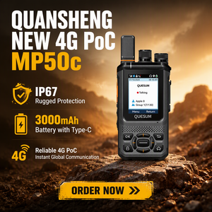 QUANSHENG MP50c, Walkie Talkie Inteligente 4G PoC, IP67, GPS, 3000mAh, Tipo-C, Funcionamiento Autónomo, Reducción de Ruido - Product Image 4