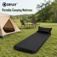 Matelas de camping auto-gonflant avec oreiller, tapis de couchage portable pour tente, randonnée, backpacking, voyage