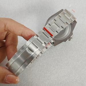 Boîtier argenté brossé + bracelet + <span class=keywords><strong>lunette</strong></span>, 40 mm, verre plat/grossissant, verre saphir, mouvement NH35/NH36. - Product Image 2