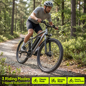 <span class=keywords><strong>Vélo</strong></span> <span class=keywords><strong>Électrique</strong></span> <span class=keywords><strong>Tout</strong></span>-<span class=keywords><strong>Terrain</strong></span> avec Fourche Suspendue Verrouillable, Pneus <span class=keywords><strong>Tout</strong></span>-<span class=keywords><strong>Terrain</strong></span>, Freins à Disque, 26 Pouces, 720W, Autonomie de 67 km, Vitesse Max. 32 km/h, pour Hommes et Femmes, Stock Local US - Product Image 4