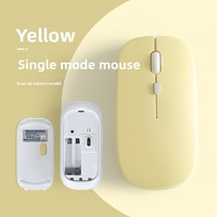 Mouse Gaming USB Isi Ulang Ergonomis Sensor Fotoelektrik 4 Tombol Nirkabel 2.4G/BT untuk Laptop Mac Windows