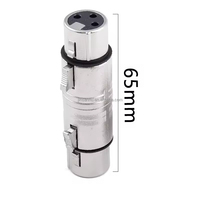 Coupleur XLR femelle-femelle 3 broches, adaptateur de changement de genre audio XLR pour microphone, câble d'éclairage de scène DMX