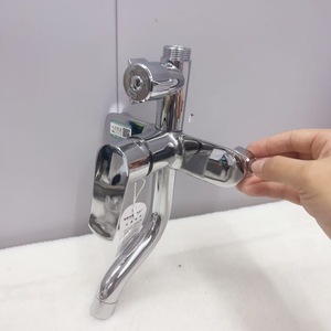 Grifo de ducha de cobre con una sola manija, núcleo de válvula cerámica 454, válvula mezcladora de agua fría y caliente, aleación galvanizada - Product Image 4