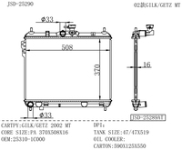 Pièces de moteur neuves Winsee, radiateurs 25310-1C000, radiateur pour HYUNDAI GILK/GETZ 2002 MT, autres systèmes de climatisation, radiateur