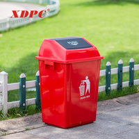 Poubelle en plastique, capacité de 60 l, corbeille avec livraison gratuite