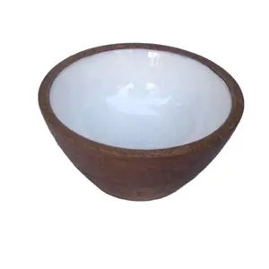 Mango Wood Deep Bowl with Food Safe Enamel Other Sizes and Shapes Available Serving Bowl Wooden Crafts