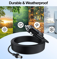 Convertisseur Booster Starlink Intégré avec Prise Allume-Cigare, Câble DC Étanche en Alliage d'Aluminium, Alimentation Stable 12V-57V pour Voiture