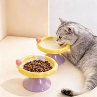 Gamelle surélevée en céramique à large ouverture avec support cervical pour chats et chiens - Alimentation et hydratation