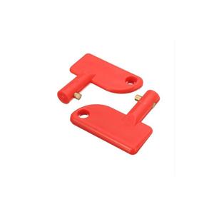 Interruptor de apagado de batería de coche, bloqueo con llave de plástico roja, 1 botón, a prueba de fugas, corte de energía principal para vehículo - Product Image 2