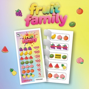 Jeu de tirage à gratter classique avec impression numérique, format ticket personnalisé, données de gagnant, griffes à déchirer - Product Image 4