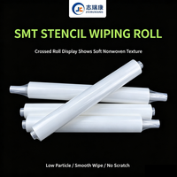 Rouleau de papier essuie-tout pour pochoirs SMT, 55% pâte de bois, 45% polyester, sans peluches, pour imprimante DEK MPM