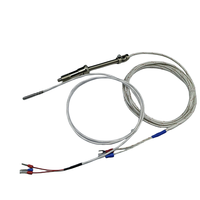 Sensor Termokopel Platinum Industri 2 Kawat 3 Kawat Tahan Suhu Tinggi Pt100 Termometer Resistansi OEM Baja Tahan Karat IP65