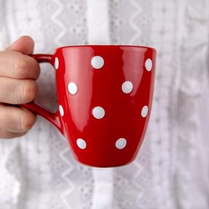 Tazze in Ceramica per Caffè e Tè con Motivo <span class=keywords><strong>a</strong></span> <span class=keywords><strong>Pois</strong></span> in Vari Colori e Logo Personalizzato - Product Image 3